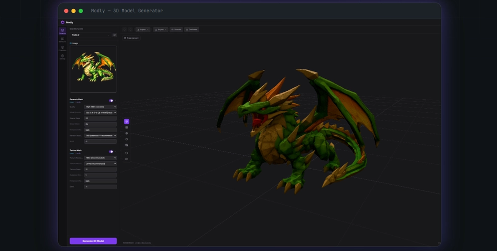Modly - Free Local AI 3D Model Generation, No Cloud Required