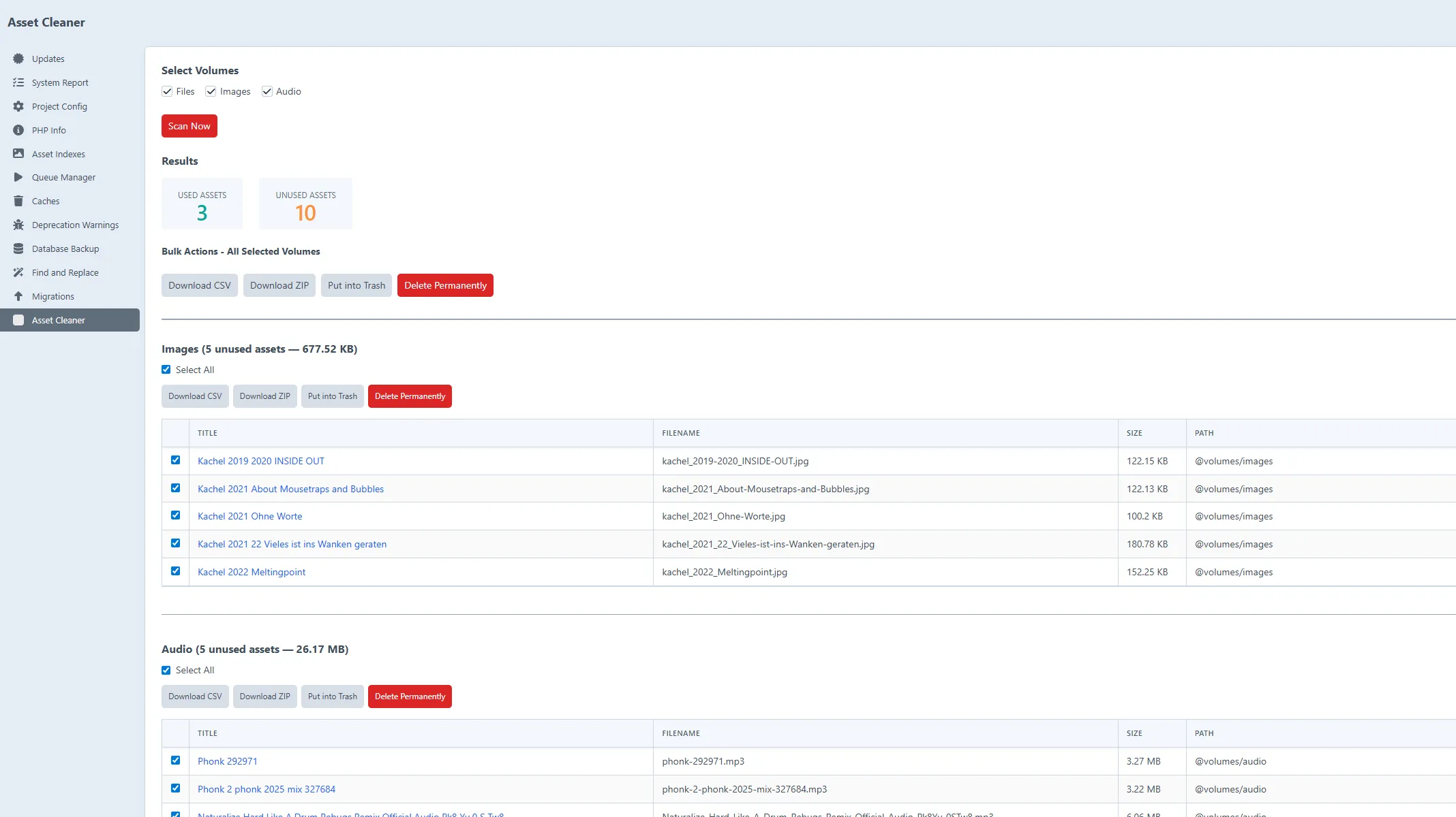 Asset Cleaner - my Craft CMS plugin for unused files