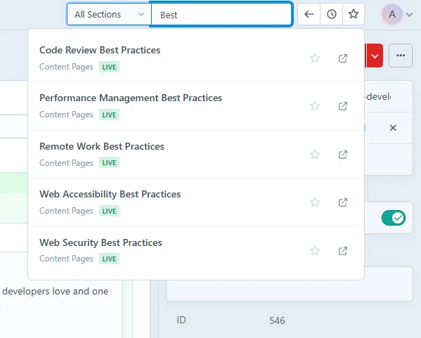 Quick Search - finding entries in Craft CMS in seconds